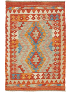 Rug Kilim Afghanistan orange red 86x126