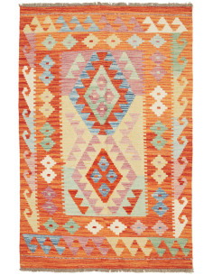 Rug Kilim Afghanistan orange maroon 86x132