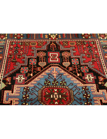 112x165 Cm Tappeto Tribale Caucasico Lana ordito: Cotone