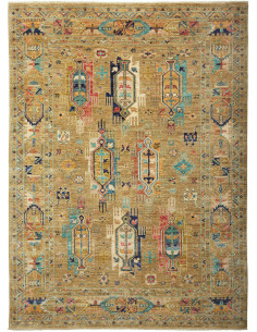 Rug Tribal Pakistan 172x233 Golden Brown Peacoc