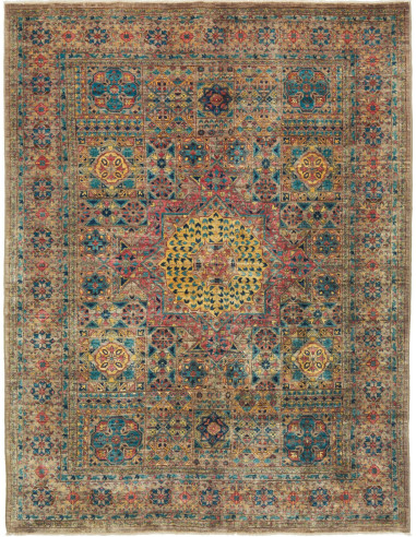 Tappeto Mamlouk Pakistan 150x199 Beige Blu Ross