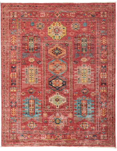 Rug Tribal Pakistan 151x192 Terracotta Red Teal