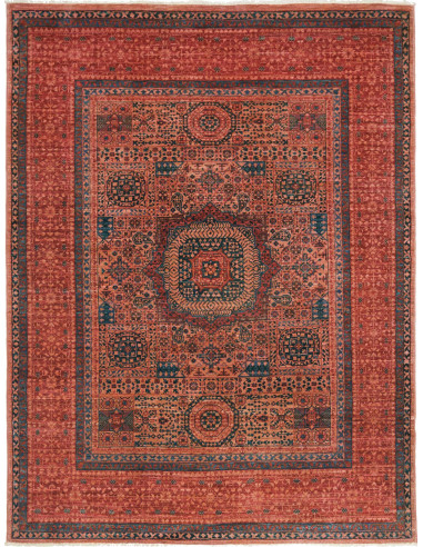 Tappeto Mamlouk Pakistan 148x199 Terracotta Blu