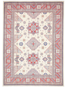 Tappeto Kazak Afghanistan 248x342 Avorio Crema