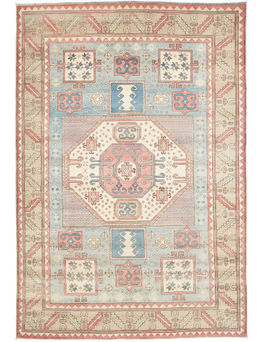 Tappeto Kazak Afghanistan 199x291 Azzurro Paste