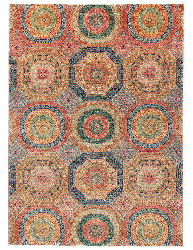 Rug Mamlouk Pakistan 168x232 Terracotta Petrol