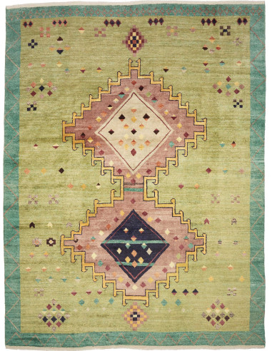 Tappeto Gabbeh Marrakech Pakistan 277x372 Verde
