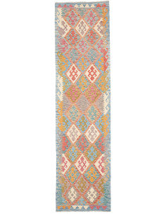 Tappeto Kilim Afghanistan 78x297 Blu Pastello C