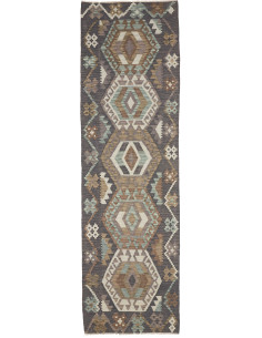 Tappeto Kilim Afghanistan 63x197 Grigio Scuro M