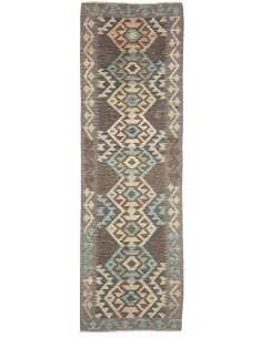 Rug Kilim Afghanistan 85x288 Grey Teal