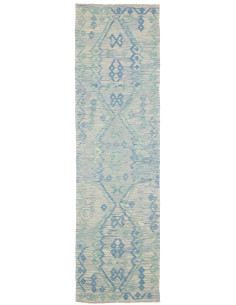 Rug Kilim Afghanistan 86x301 Light Blue Blue