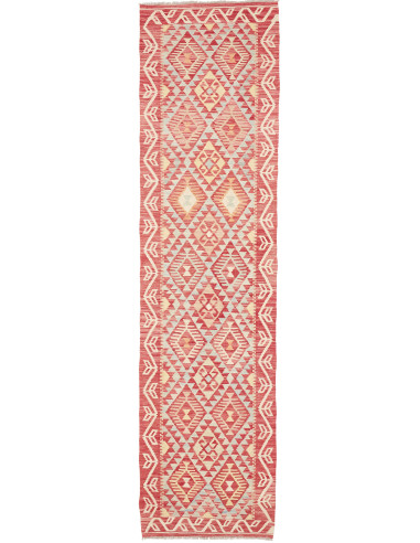 Tappeto Kilim Afghanistan 76x295 Rosso Terracot