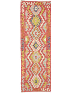 Tappeto Kilim Afghanistan 80x245 Rosso Terracot