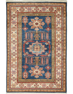 Tappeto Kazak Fine Pakistan 102x156 Blu Terraco