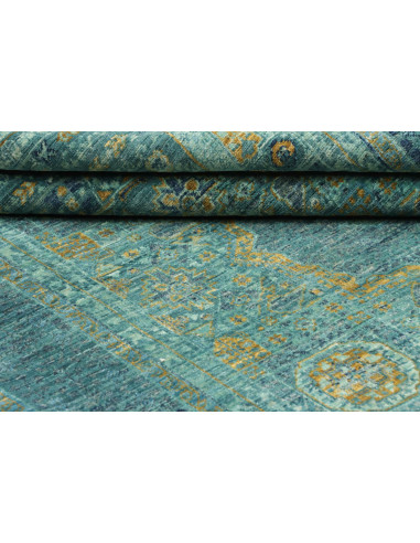 Tappeto Mamlouk Pakistan 120x186 Blu Petrolio T