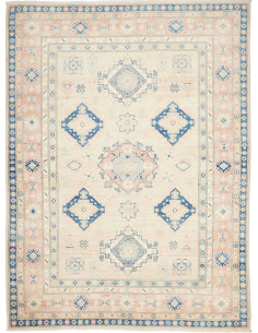 Tappeto Kazak Afghanistan 148x201 Avorio Blu Ro
