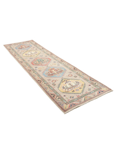 Rug Kazak Afghanistan 86x307 Beige Blue Terraco