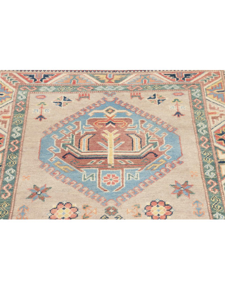 Rug Kazak Afghanistan 86x307 Beige Blue Terraco