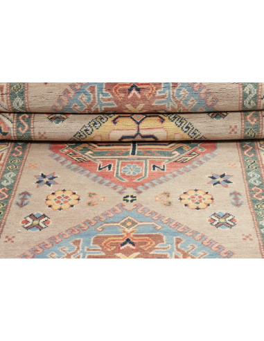 Rug Kazak Afghanistan 86x307 Beige Blue Terraco
