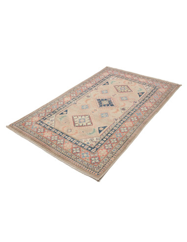 Tappeto Kazak Afghanistan 116x186 Beige Blu Cor