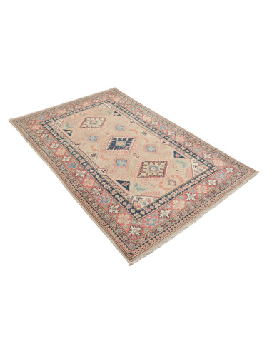 Tappeto Kazak Afghanistan 116x186 Beige Blu Cor