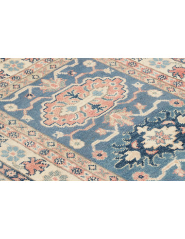 Rug Kazak Afghanistan 77x130 Blue Cream Antique