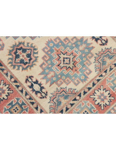 Tappeto Kazak Afghanistan 87x131 Crema Azzurro