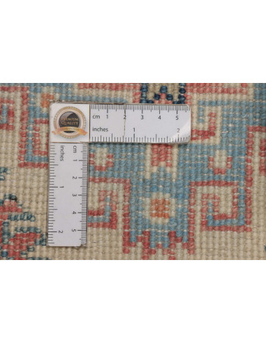 Tappeto Kazak Afghanistan 87x131 Crema Azzurro