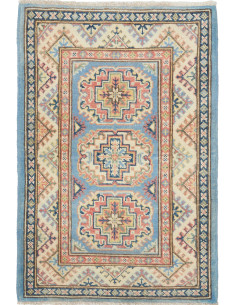 Tappeto Kazak Afghanistan 61x89 Azzurro Celeste