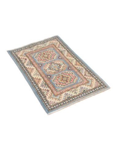 Tappeto Kazak Afghanistan 61x89 Azzurro Celeste