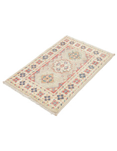 Tappeto Kazak Afghanistan 61x96 Beige Rosso Blu 2