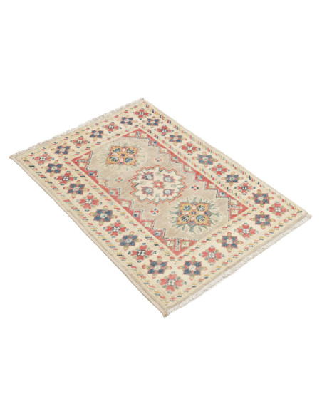 Tappeto Kazak Afghanistan 61x96 Beige Rosso Blu
