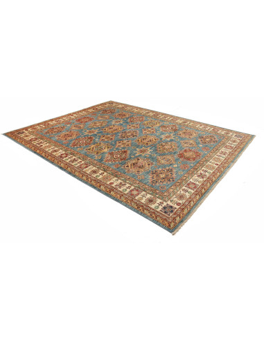 Tappeto Kazak Fine Pakistan 246x303 Blu Ottanio