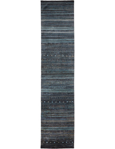 Rug Royal Gabbeh Pakistan 90x430 Dark Blue Teal