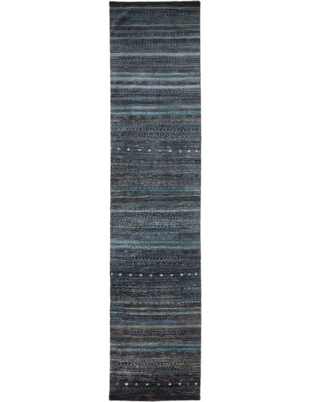 Rug Royal Gabbeh Pakistan 90x430 Dark Blue Teal