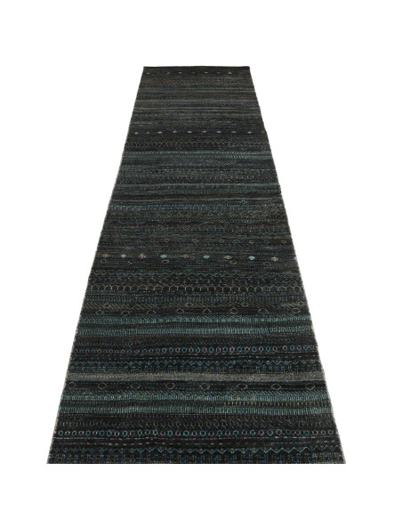 Rug Royal Gabbeh Pakistan 90x430 Dark Blue Teal