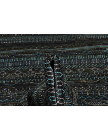 Rug Royal Gabbeh Pakistan 90x430 Dark Blue Teal