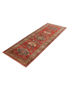 Rug Kazak Fine Pakistan 76x203 Deep Red Cream D 2