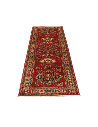 Tappeto Kazak Fine Pakistan 76x203 Rosso Profon