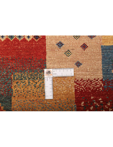 Rug Mosaic Pakistan 81x127 Red Blue Yellow Beig