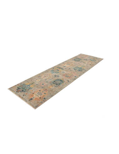 Tappeto Tribal Pakistan 80x278 Grigio Sabbia Ar