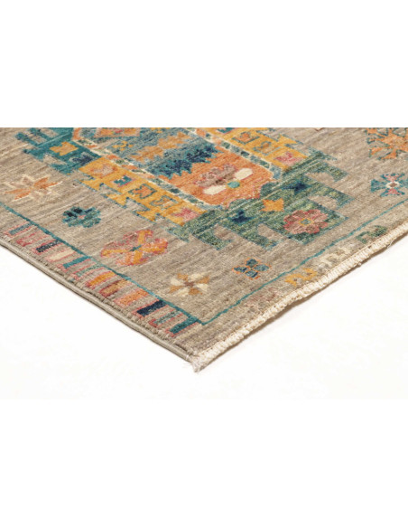 Tappeto Tribal Pakistan 80x278 Grigio Sabbia Ar