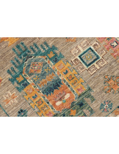 Tappeto Tribal Pakistan 80x278 Grigio Sabbia Ar
