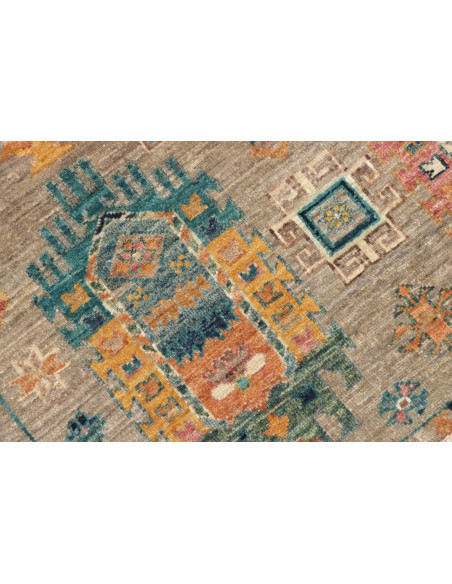 Tappeto Tribal Pakistan 80x278 Grigio Sabbia Ar