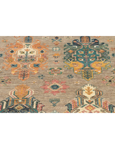 Tappeto Tribal Pakistan 80x278 Grigio Sabbia Ar