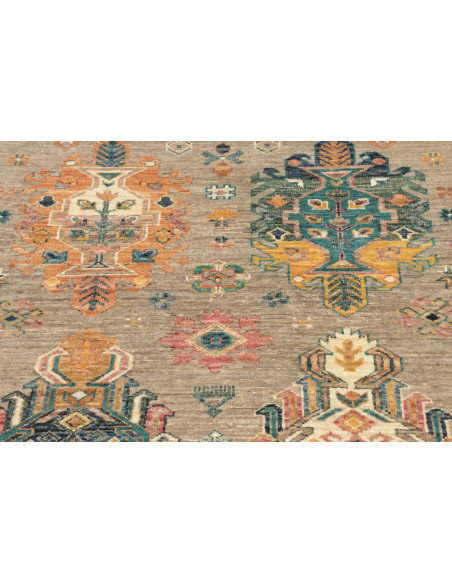 Tappeto Tribal Pakistan 80x278 Grigio Sabbia Ar