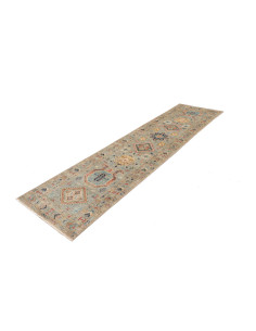 Tappeto Tribal Pakistan 75x285 Celeste Polvere 2