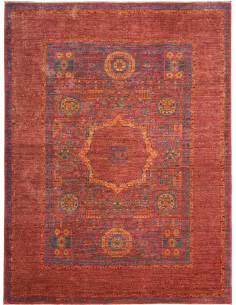 Rug Mamlouk Pakistan 151x201 Terracotta Red Blu