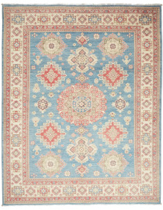 Tappeto Kazak Afghanistan 174x228 Azzurro Beige