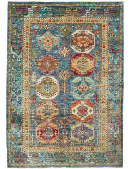 Rug Tribal Pakistan 150x213 Blue Ochre Red Gree